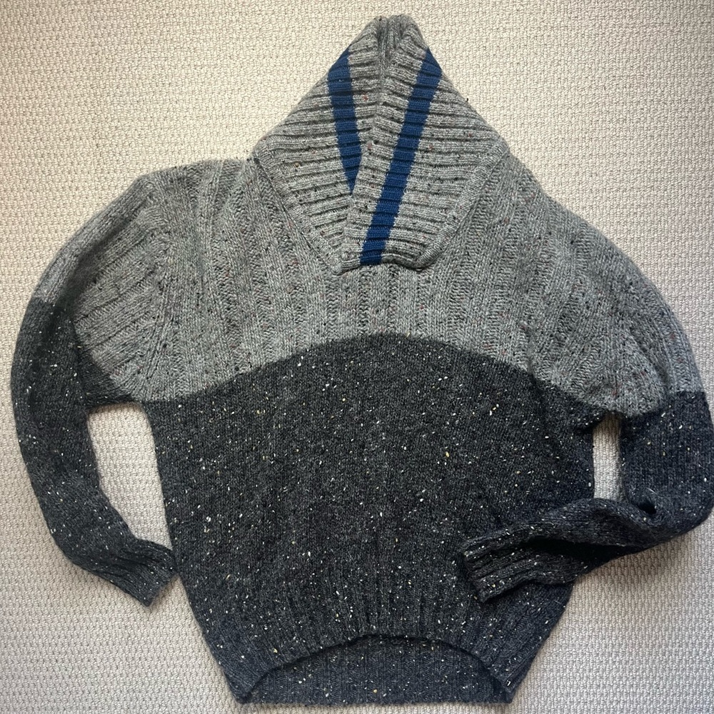 Vintage Yves Saint Laurent Shawl Neck Wool Sweater